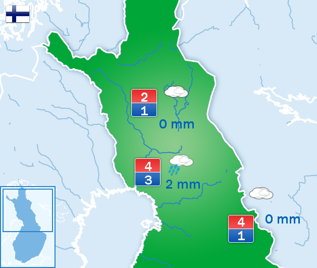 Weersverwachting voor vandaag Weersverwachting voor vandaag